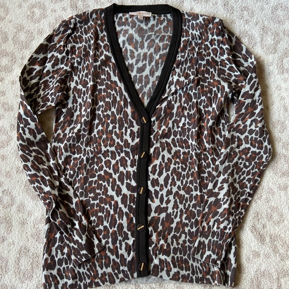 Tory Burch leopard cardigan - Picture 1 of 4